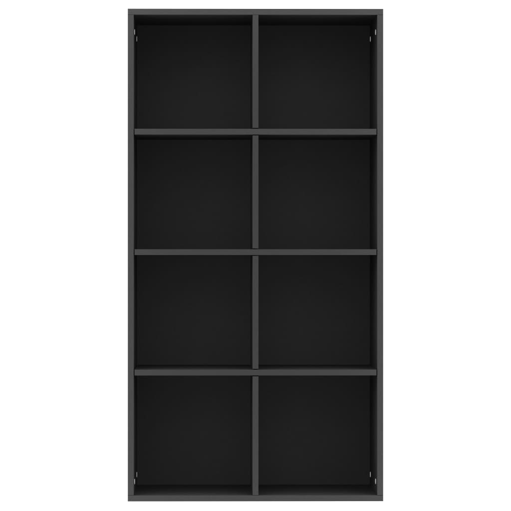 Bibliotecă/Servantă, negru, 66x30x130 cm, PAL - Lando
