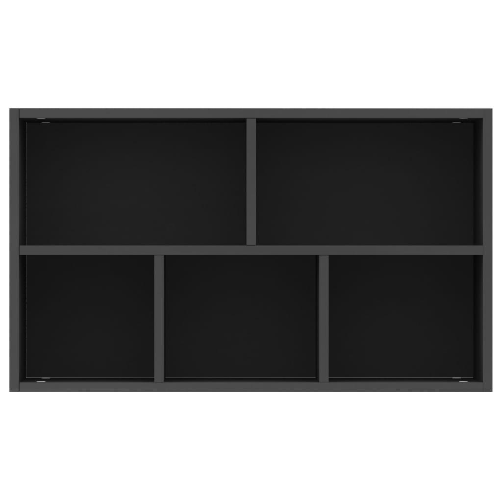 Bibliotecă/Servantă, negru, 50x25x80 cm, PAL - Lando