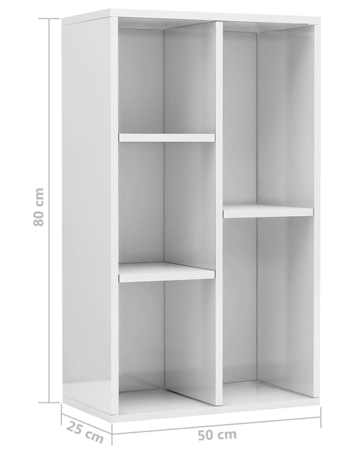 Загрузите изображение в средство просмотра галереи, Bibliotecă/Servantă, alb extralucios, 50x25x80 cm, PAL Lando - Lando
