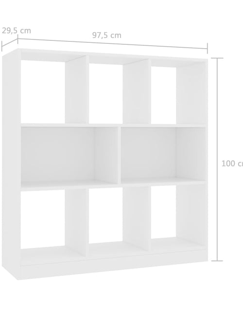 Загрузите изображение в средство просмотра галереи, Bibliotecă, alb, 97,5x29,5x100 cm, PAL - Lando
