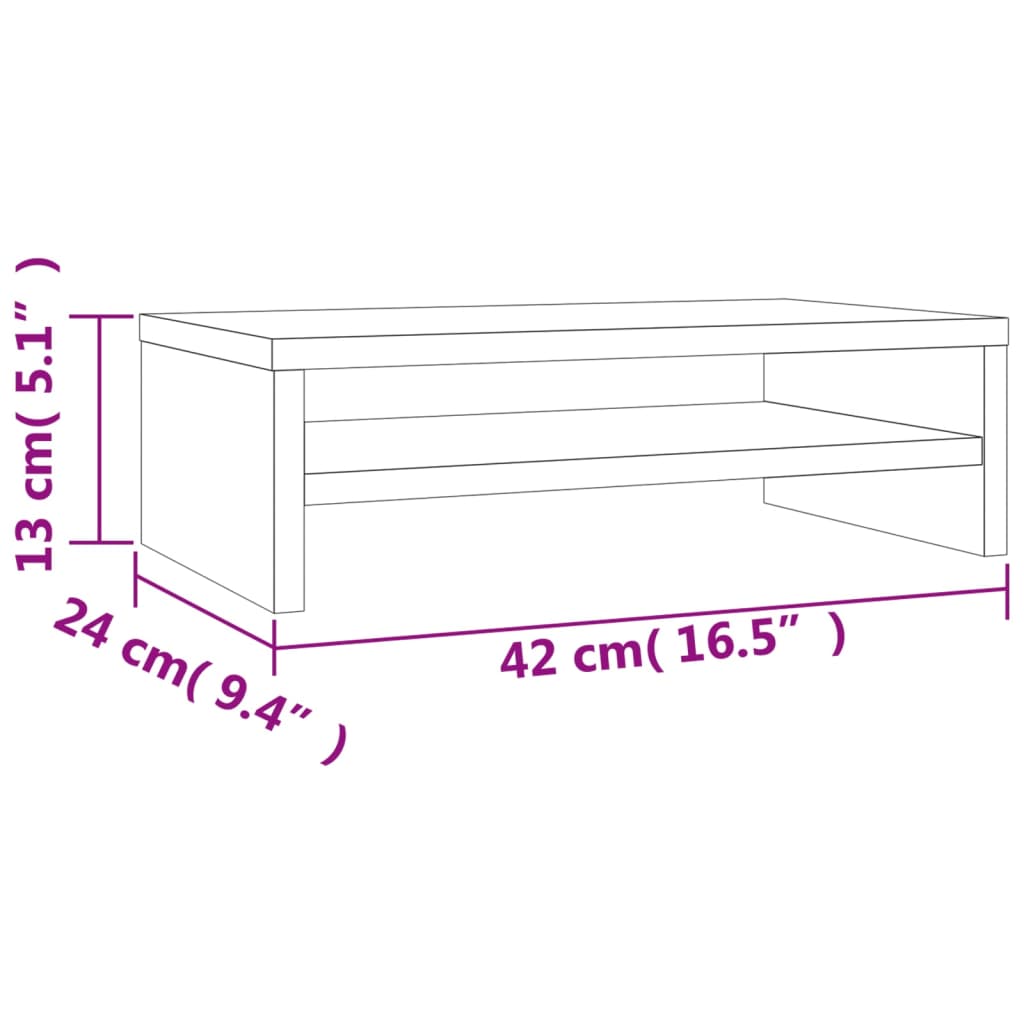 Suport monitor, stejar Sonoma, 42 x 24 x 13 cm, PAL Lando - Lando