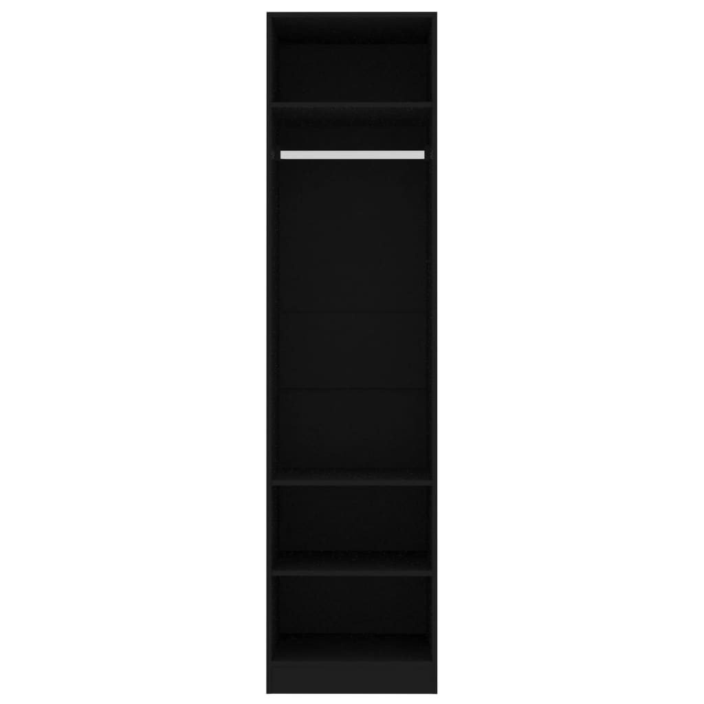 Șifonier, negru, 50x50x200 cm, PAL - Lando
