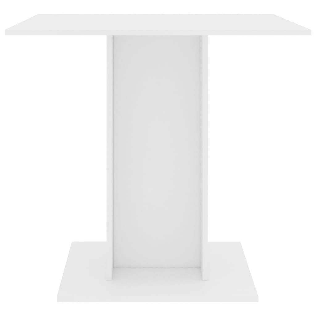 Masă de bucătărie, alb, 80x80x75 cm, PAL - Lando