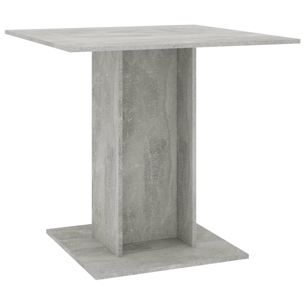 Masă de bucătărie, gri beton, 80x80x75 cm, PAL - Lando