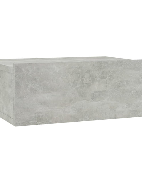 Încărcați imaginea în vizualizatorul Galerie, Noptieră suspendată, gri beton, 40x30x15 cm, PAL - Lando

