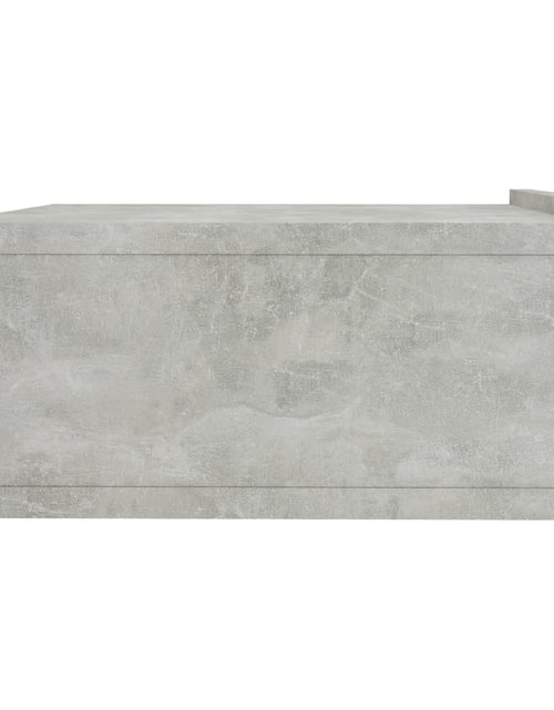Încărcați imaginea în vizualizatorul Galerie, Noptieră suspendată, gri beton, 40x30x15 cm, PAL - Lando
