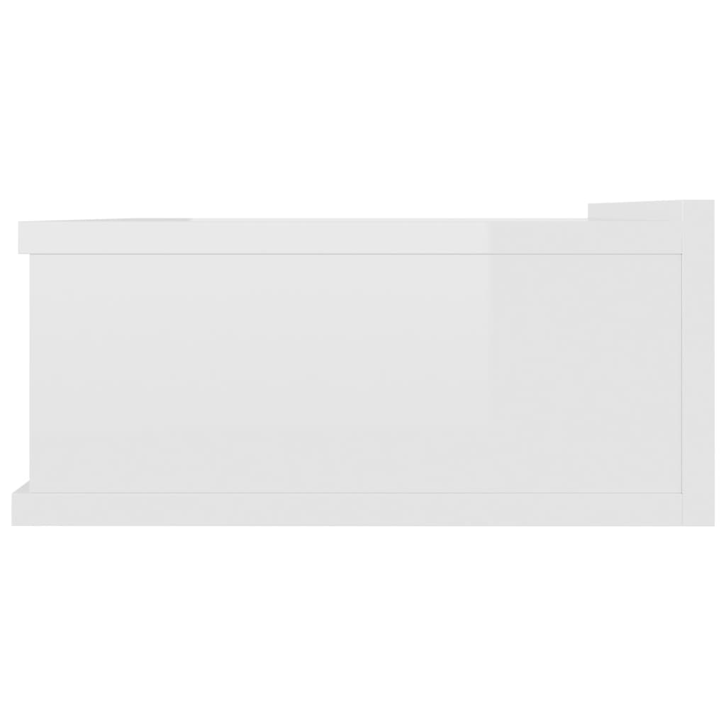 Noptiere suspendate, 2 buc., alb extralucios, 40x30x15 cm, PAL - Lando