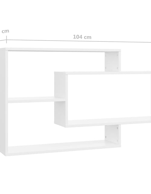 Загрузите изображение в средство просмотра галереи, Rafturi de perete, alb, 104x20x58,5 cm, PAL Lando - Lando

