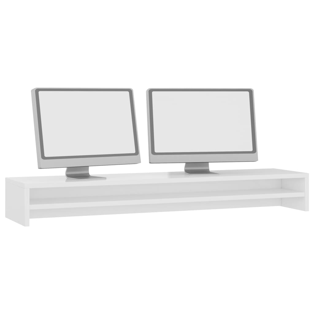 Suport monitor, alb foarte lucios, 100 x 24 x 13 cm, PAL Lando - Lando