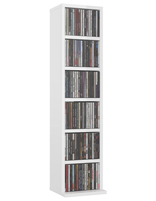 Încărcați imaginea în vizualizatorul Galerie, Dulap CD-uri, alb extralucios, 21x20x88 cm, lemn compozit - Lando
