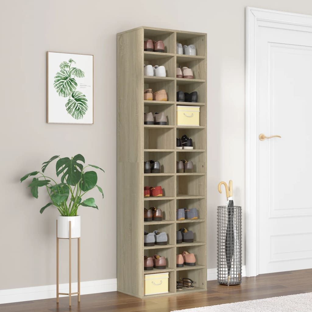 Pantofar, stejar sonoma, 54x34x183 cm, PAL - Lando
