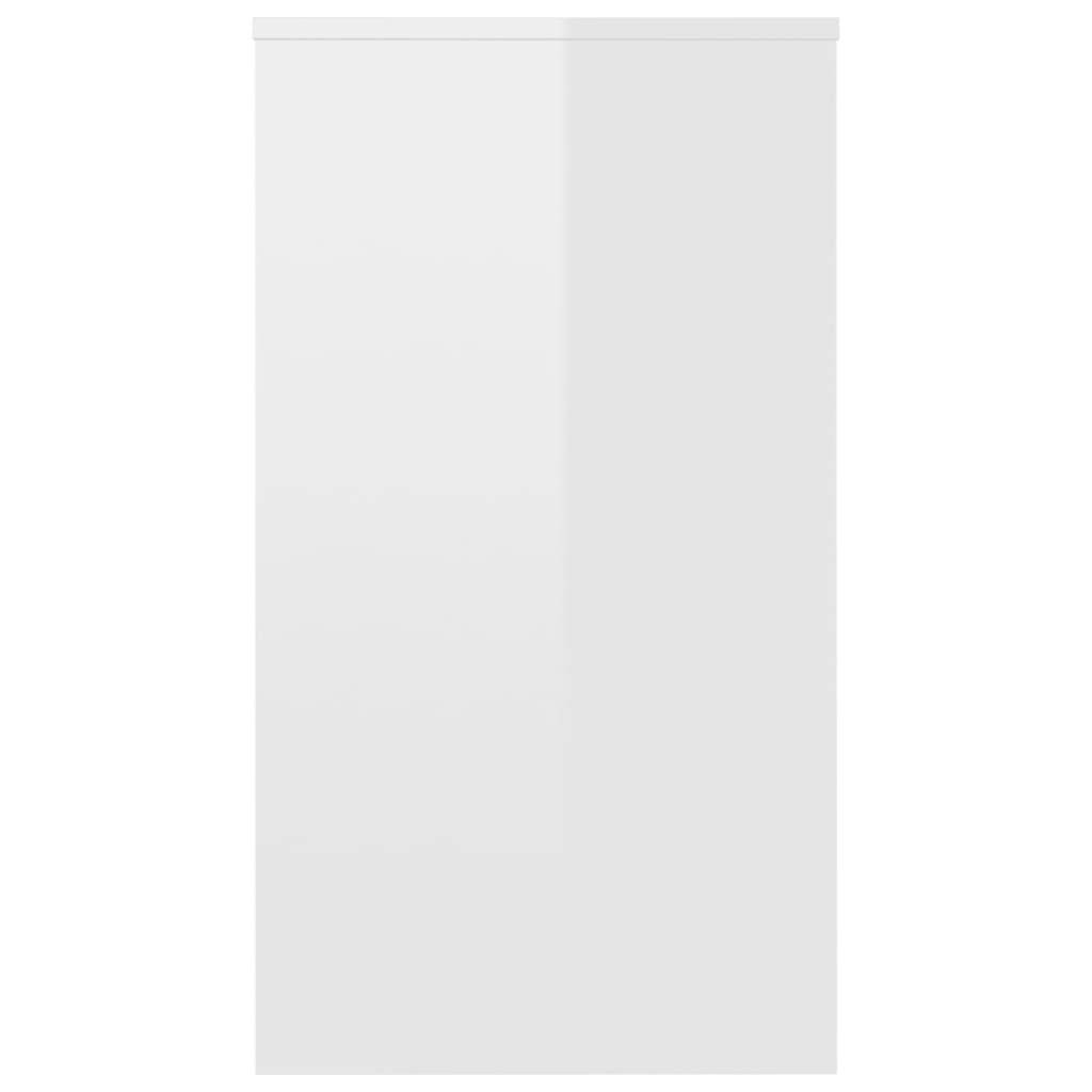 Birou, alb extralucios, 90x40x72 cm, lemn prelucrat - Lando