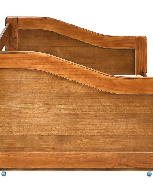 Încărcați imaginea în vizualizatorul Galerie, Cadru pat canapea extensibil, maro miere, 90 x 200 cm, lemn pin - Lando

