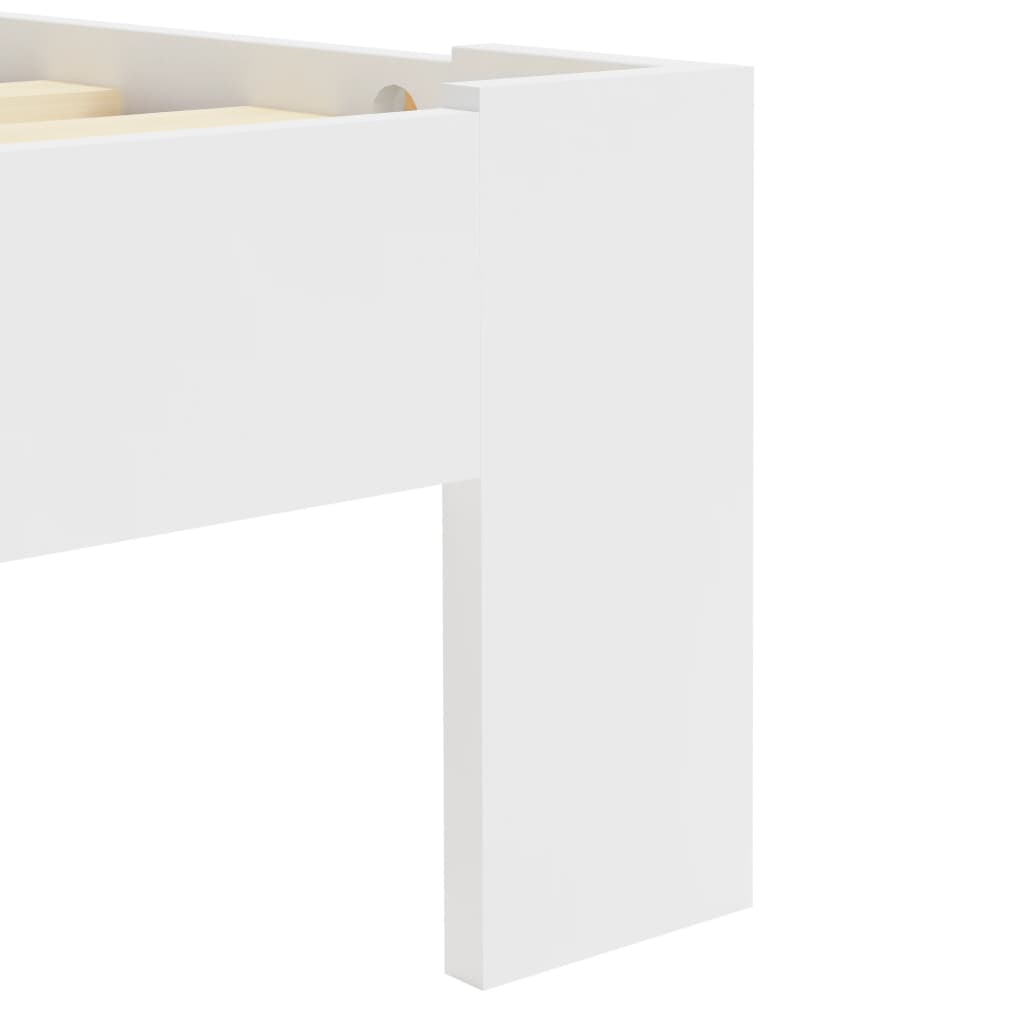 Cadru de pat, alb, 140 x 200 cm, lemn masiv de pin - Lando