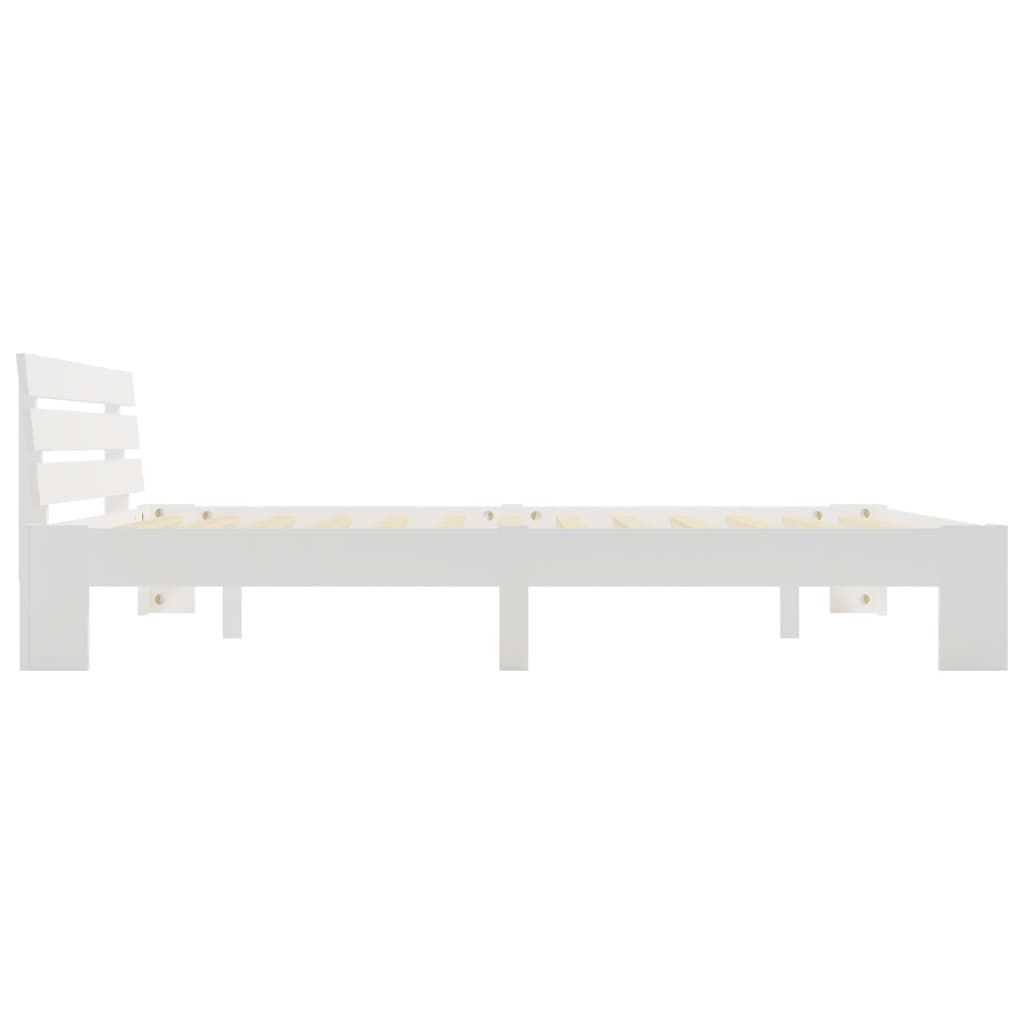 Cadru de pat, alb, 180 x 200 cm, lemn masiv de pin - Lando