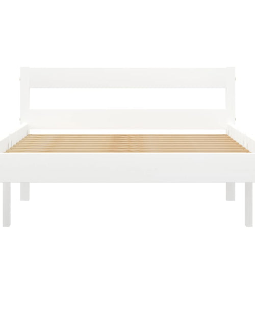 Încărcați imaginea în vizualizatorul Galerie, Cadru de pat, alb, 100 x 200 cm, lemn masiv de pin - Lando
