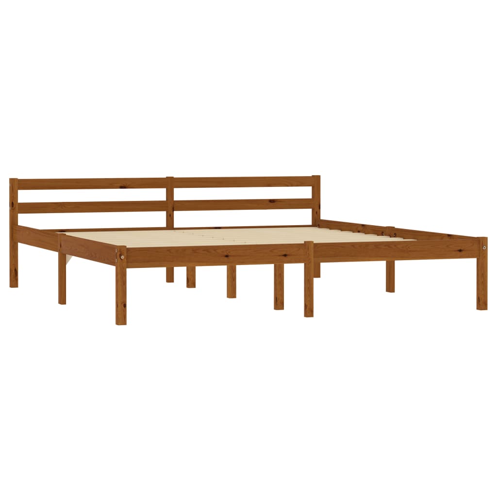 Cadru de pat, maro miere, 180 x 200 cm, lemn masiv de pin - Lando