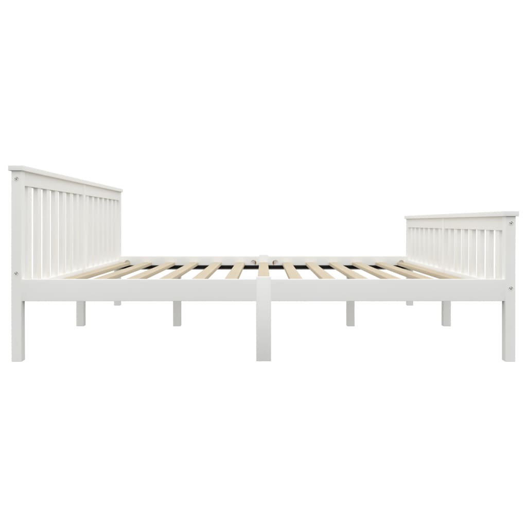 Cadru de pat din lemn masiv de pin, alb, 180 x 200 cm - Lando