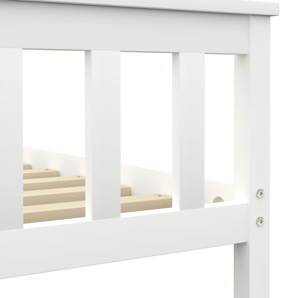 Cadru de pat din lemn masiv de pin, alb, 180 x 200 cm - Lando