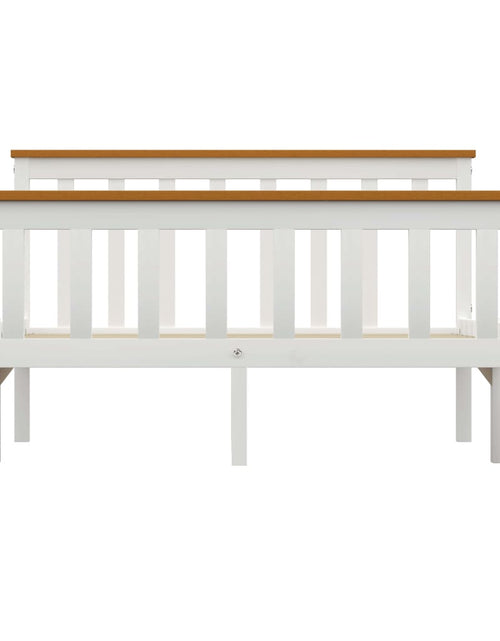 Încărcați imaginea în vizualizatorul Galerie, Cadru de pat, alb, 120 x 200 cm, lemn masiv de pin - Lando
