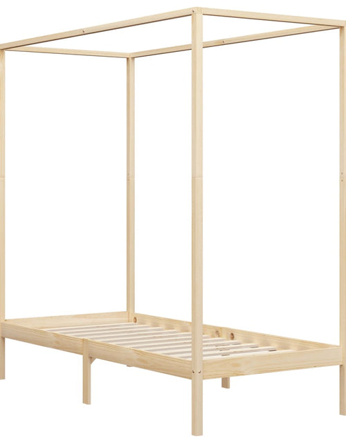 Încărcați imaginea în vizualizatorul Galerie, Cadru pat cu baldachin, 90x200 cm, lemn masiv de pin - Lando
