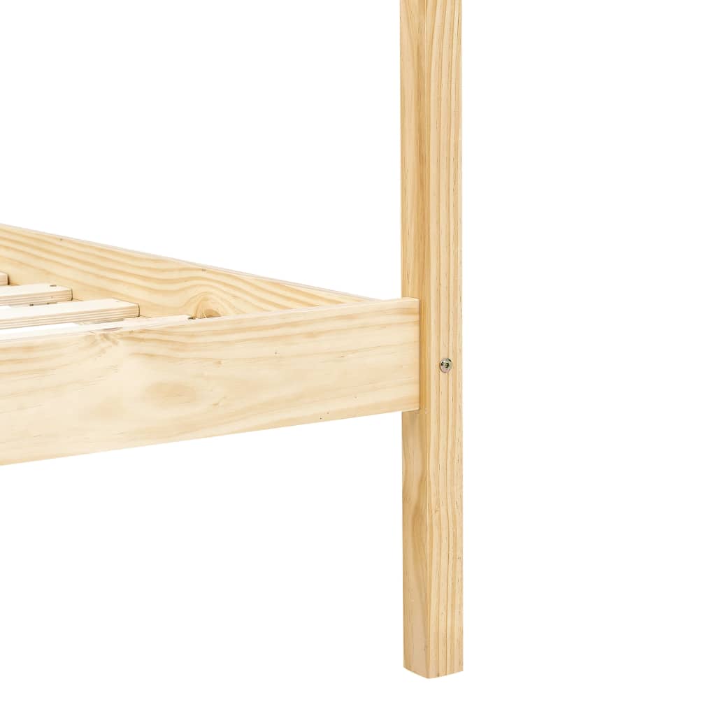 Cadru pat cu baldachin, 90x200 cm, lemn masiv de pin - Lando