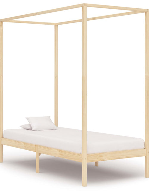 Încărcați imaginea în vizualizatorul Galerie, Cadru pat cu baldachin, 90x200 cm, lemn masiv de pin - Lando
