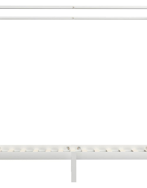 Încărcați imaginea în vizualizatorul Galerie, Cadru pat cu baldachin, alb, 100 x 200 cm, lemn masiv de pin - Lando
