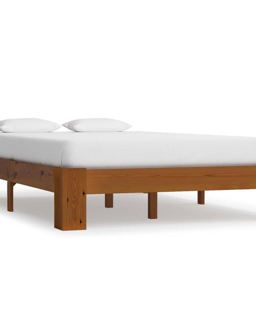 Încărcați imaginea în vizualizatorul Galerie, Cadru de pat, maro deschis, 120 x 200 cm, lemn masiv de pin - Lando
