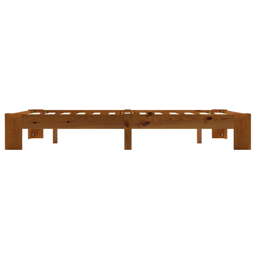 Cadru de pat, maro deschis, 120 x 200 cm, lemn masiv de pin - Lando