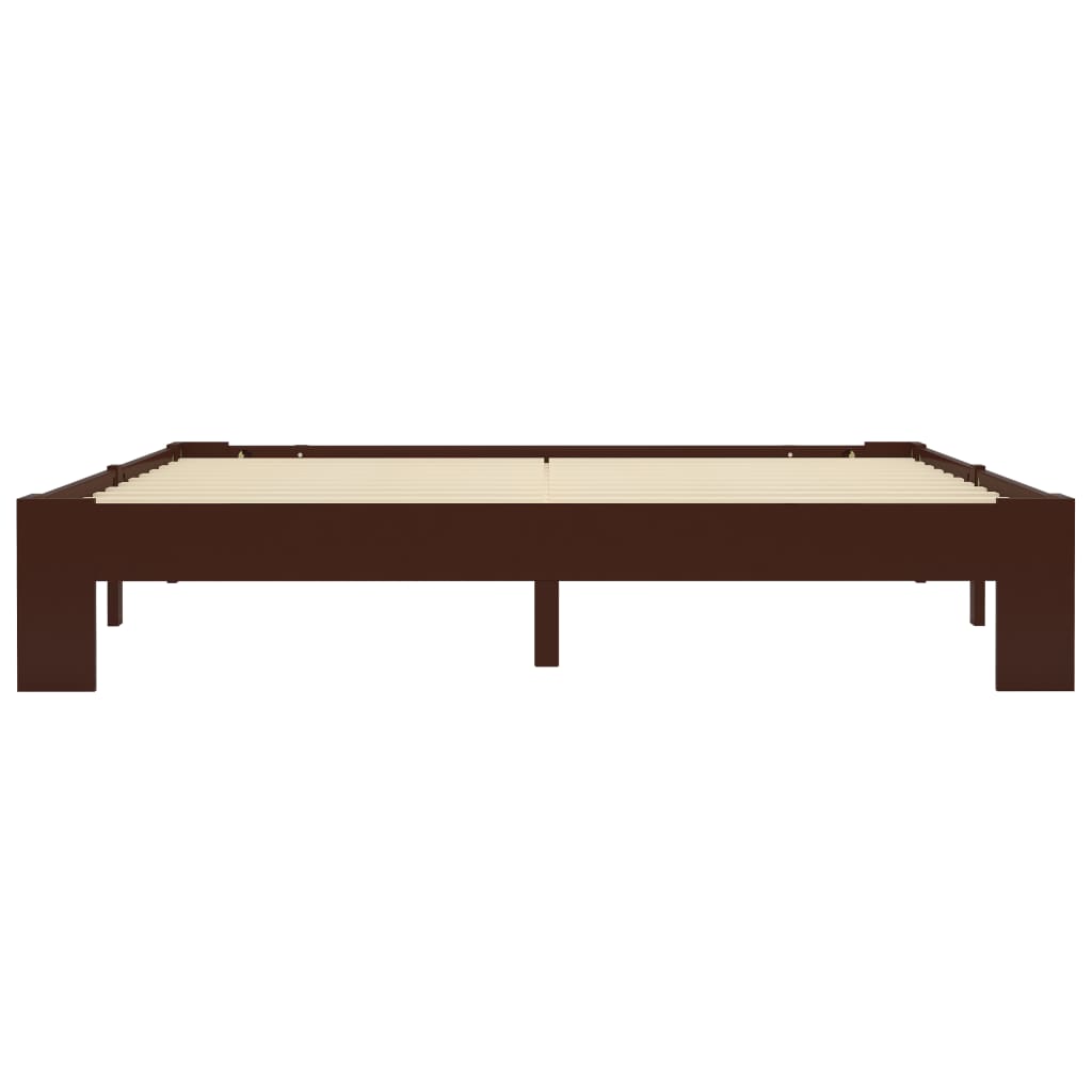Cadru de pat, maro închis, 180 x 200 cm, lemn masiv de pin - Lando
