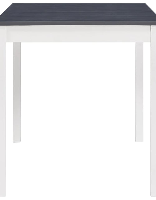 Încărcați imaginea în vizualizatorul Galerie, Masă de bucătărie, alb și gri, 140 x 70 x 73 cm, lemn de pin - Lando
