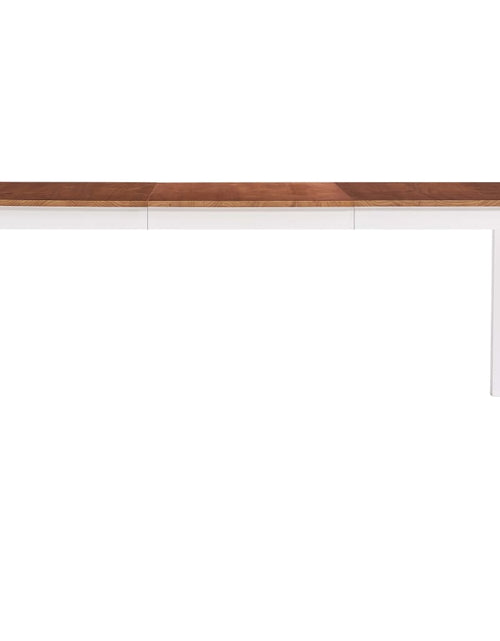 Загрузите изображение в средство просмотра галереи, Masă de bucătărie, alb și maro, 180 x 90 x 73 cm, lemn de pin - Lando
