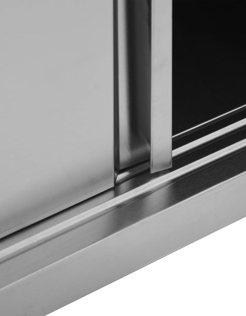 Încărcați imaginea în vizualizatorul Galerie, Dulap perete bucătărie uși glisante 150x40x50cm oțel inoxidabil - Lando
