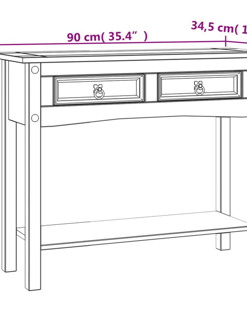 Încărcați imaginea în vizualizatorul Galerie, Masă consolă, alb, 90 x 34,5 x 73 cm, pin mexican, gama Corona - Lando
