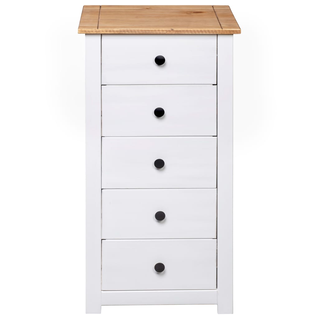 Servantă, alb, 46 x 40 x 89 cm, lemn de pin, gama Panama - Lando