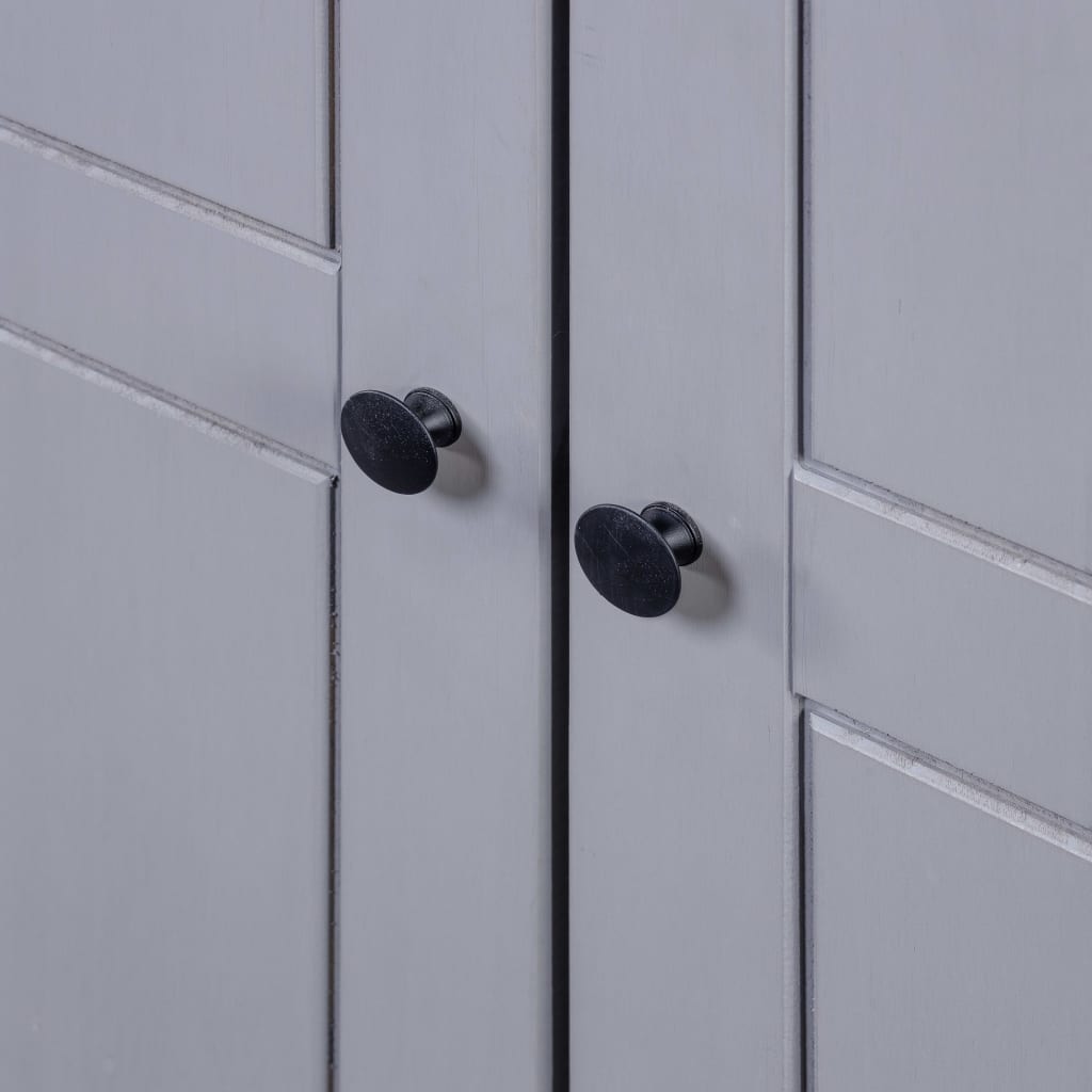 Șifonier, gri, 80 x 50 x 171,5 cm, lemn masiv pin gama Panama - Lando
