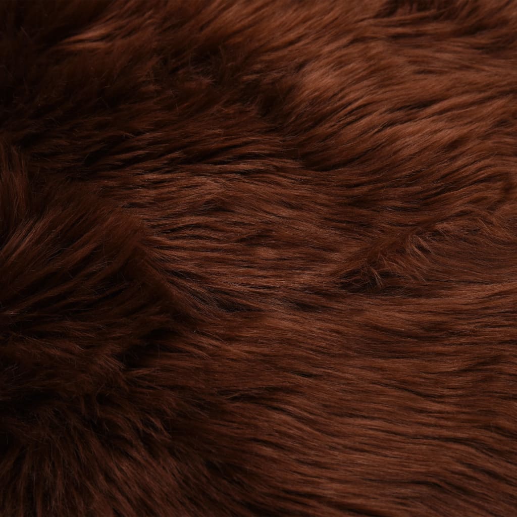 Covor, 60 x 90 cm, maro, piele de oaie artificială Lando - Lando