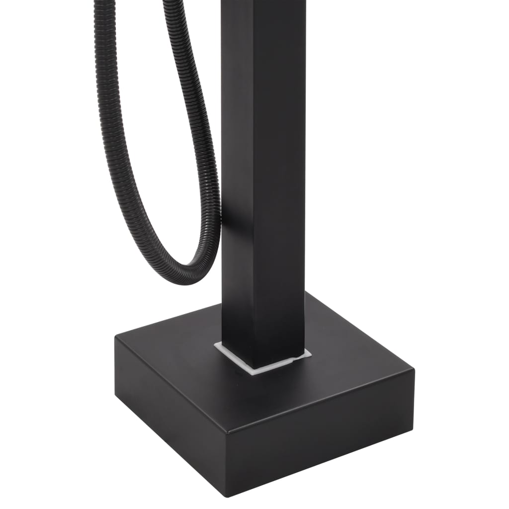 Robinet de cadă independent, negru, 90 cm, oțel inoxidabil - Lando