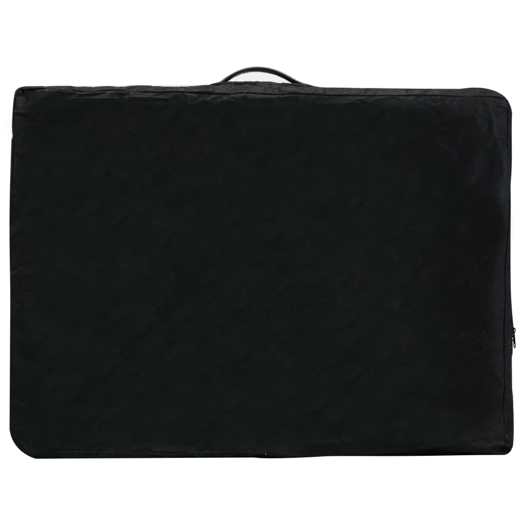Masă de masaj cu 3 zone, cadru din lemn, antracit, 186 x 68 cm - Lando