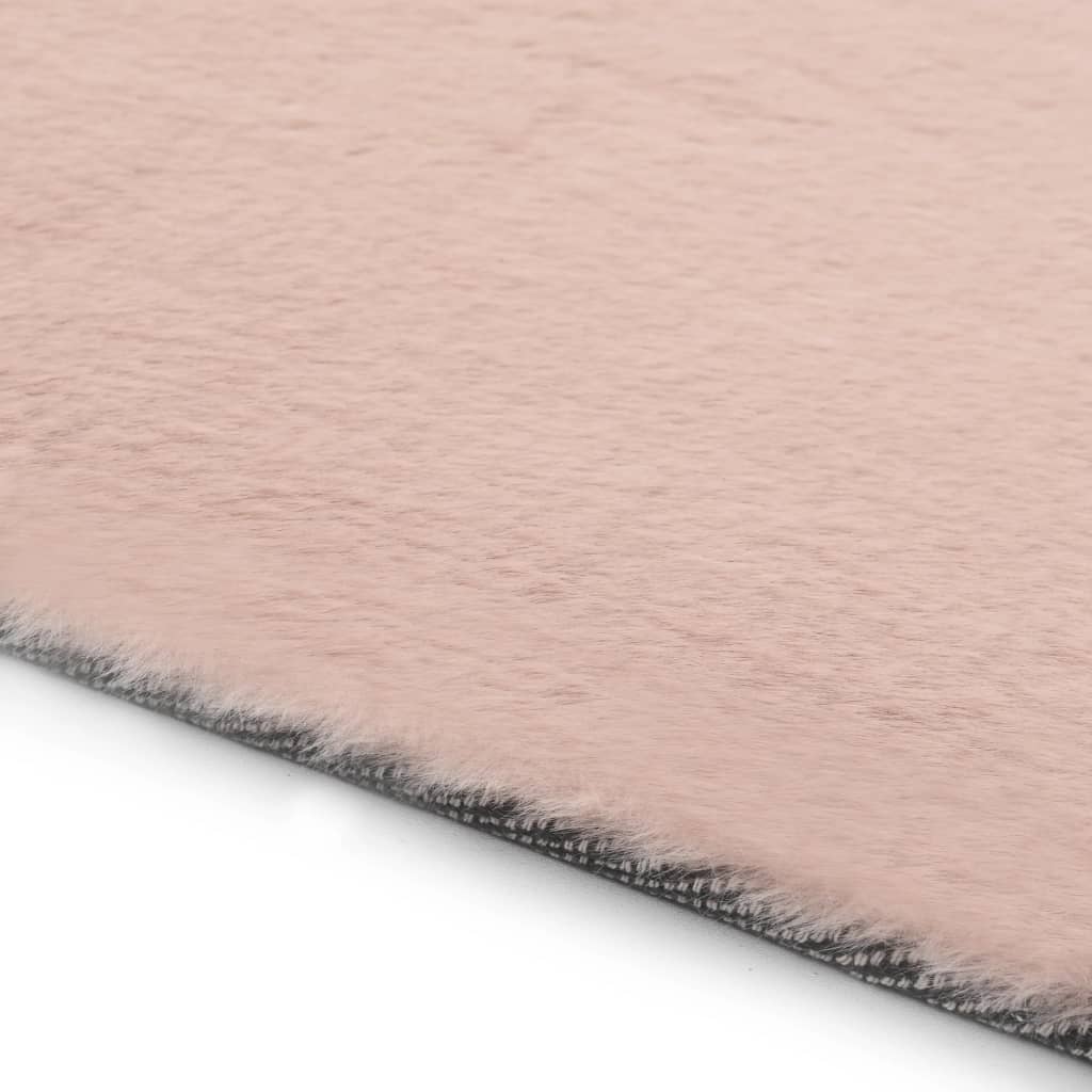 Lando-Covor, roz învechit, 160 x 230 cm, blană ecologică de iepure- mobila