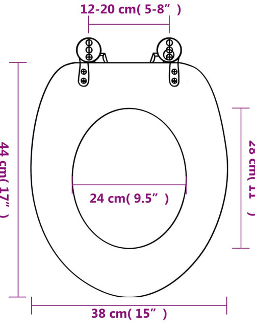 Încărcați imaginea în vizualizatorul Galerie, Capace WC închidere silențioasă 2 buc. MDF design stea de mare - Lando
