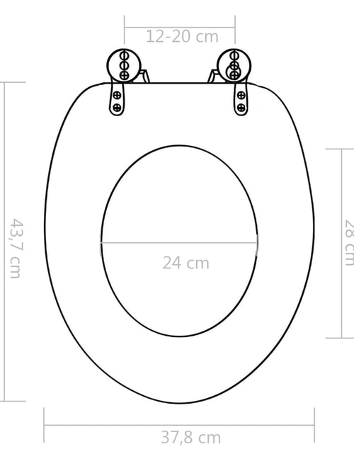 Încărcați imaginea în vizualizatorul Galerie, Capace WC cu închidere silențioasă, 2 buc., MDF, design delfini Lando - Lando
