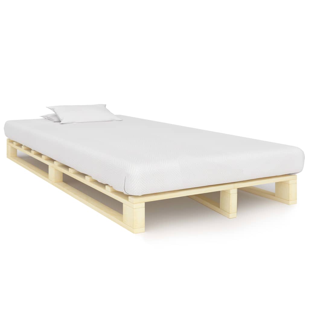 Cadru de pat din paleți, 120 x 200 cm, lemn masiv de pin - Lando