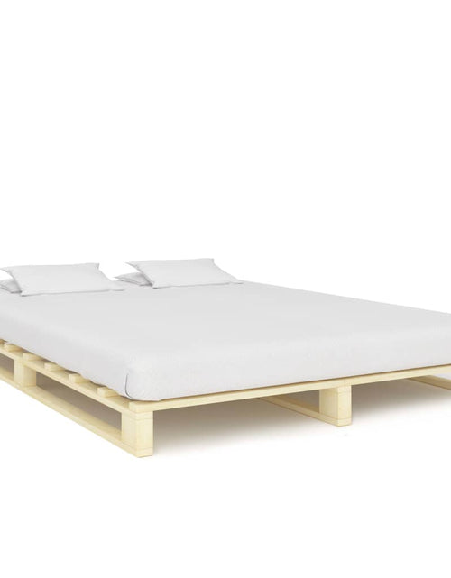 Încărcați imaginea în vizualizatorul Galerie, Cadru de pat din paleți, 160 x 200 cm, lemn masiv de pin - Lando
