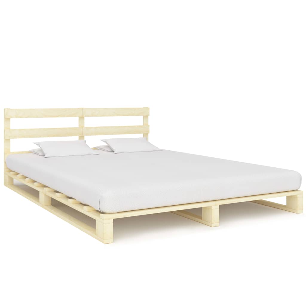 Cadru de pat din paleți, 200 x 200 cm, lemn masiv de pin - Lando