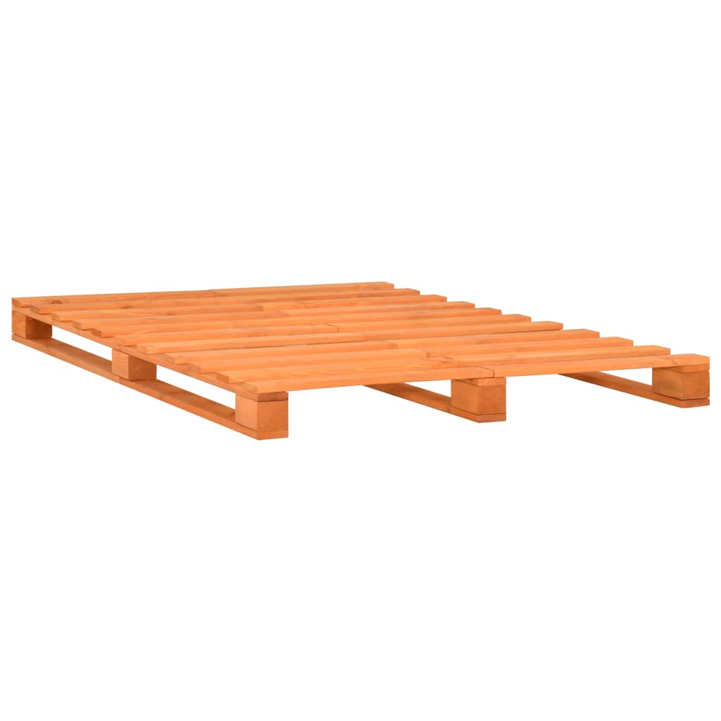 Cadru de pat din paleți, maro, 200x200 cm, lemn masiv de pin - Lando