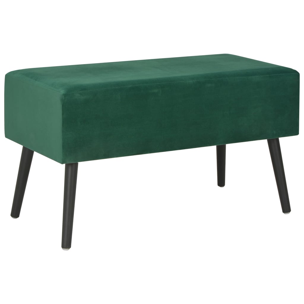 Banchetă cu sertare, verde, 80 cm, catifea - Lando