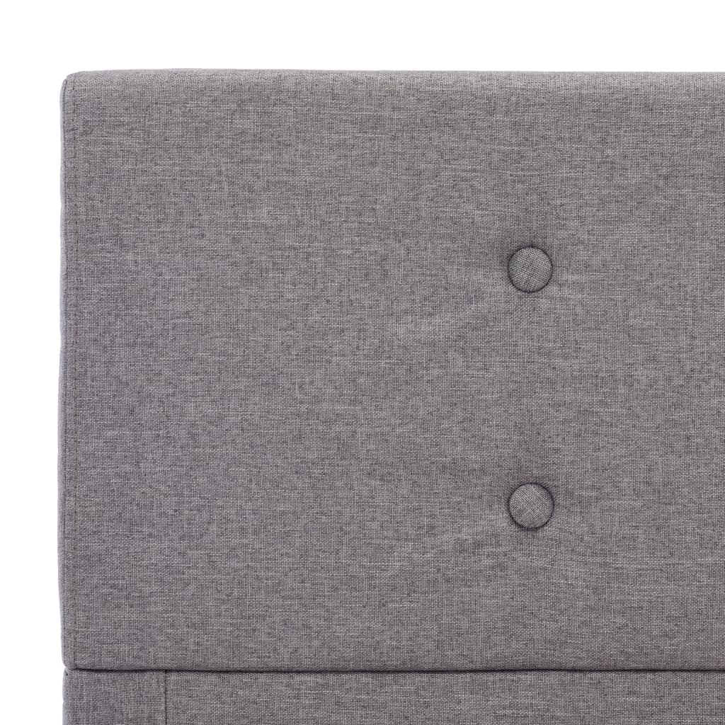 Cadru de pat, gri deschis, 140 x 200 cm, material textil - Lando