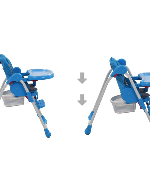 Загрузите изображение в средство просмотра галереи, Scaun de masă înalt pentru copii, albastru și gri Lando - Lando
